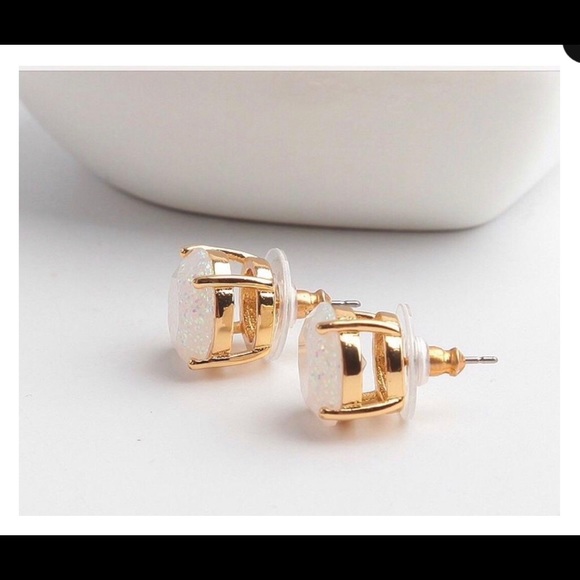 Kate Spade Opal Glitter Gumdrop Stud Earrings - Picture 4 of 5